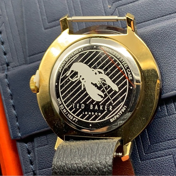 TED BAKER LONDON Katyaa Reversible Leather Strap Watch, 34mm in Black/Tortoise - Picture 9 of 15